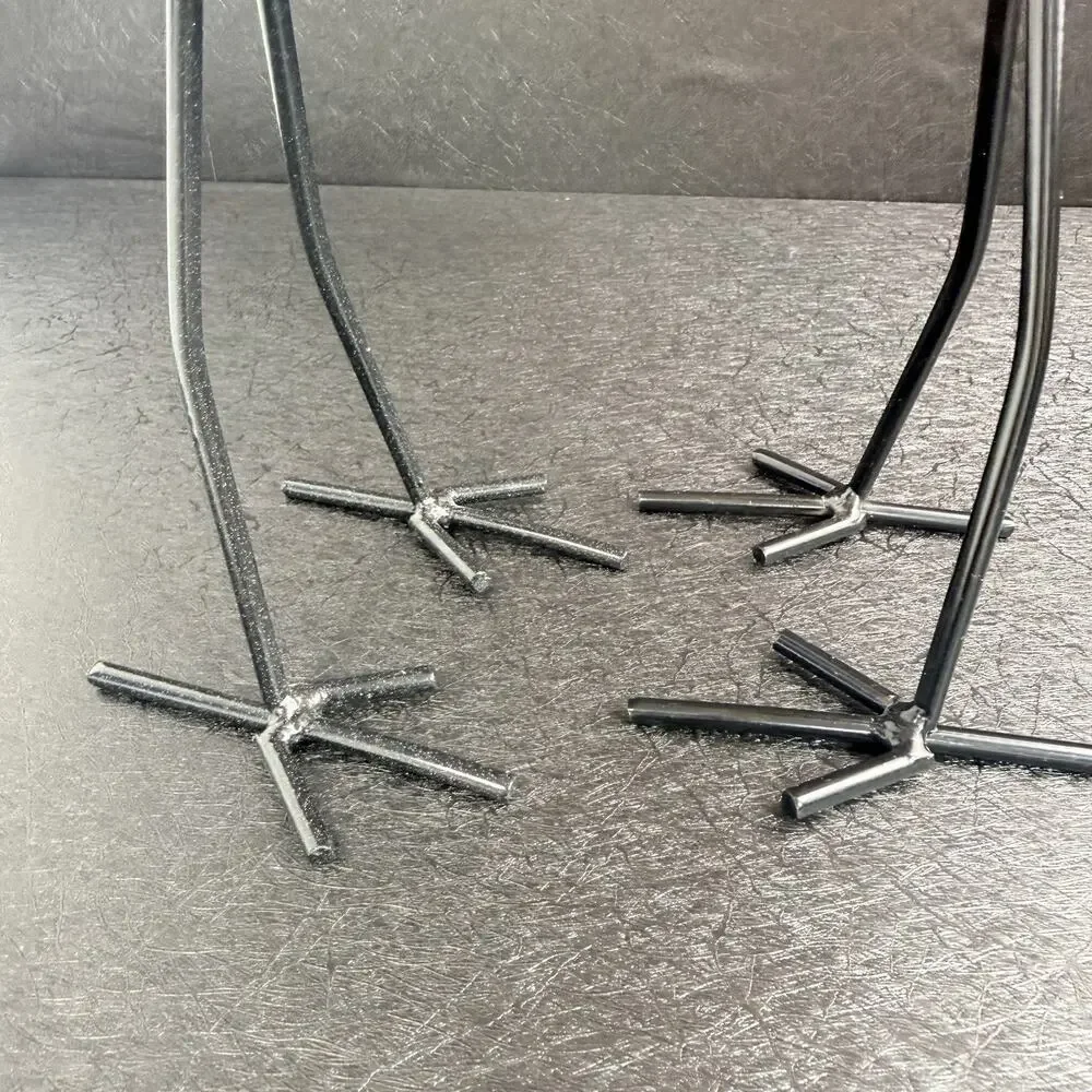 BIRDS Style Hand-Blown Glass Birds Figurines Tall Metal Legs (set/2 birds) - Picture 8 of 16